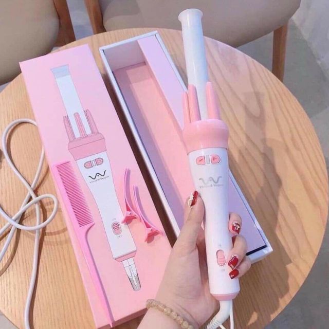 Gậy uốn xoăn tóc tự xoay dong1