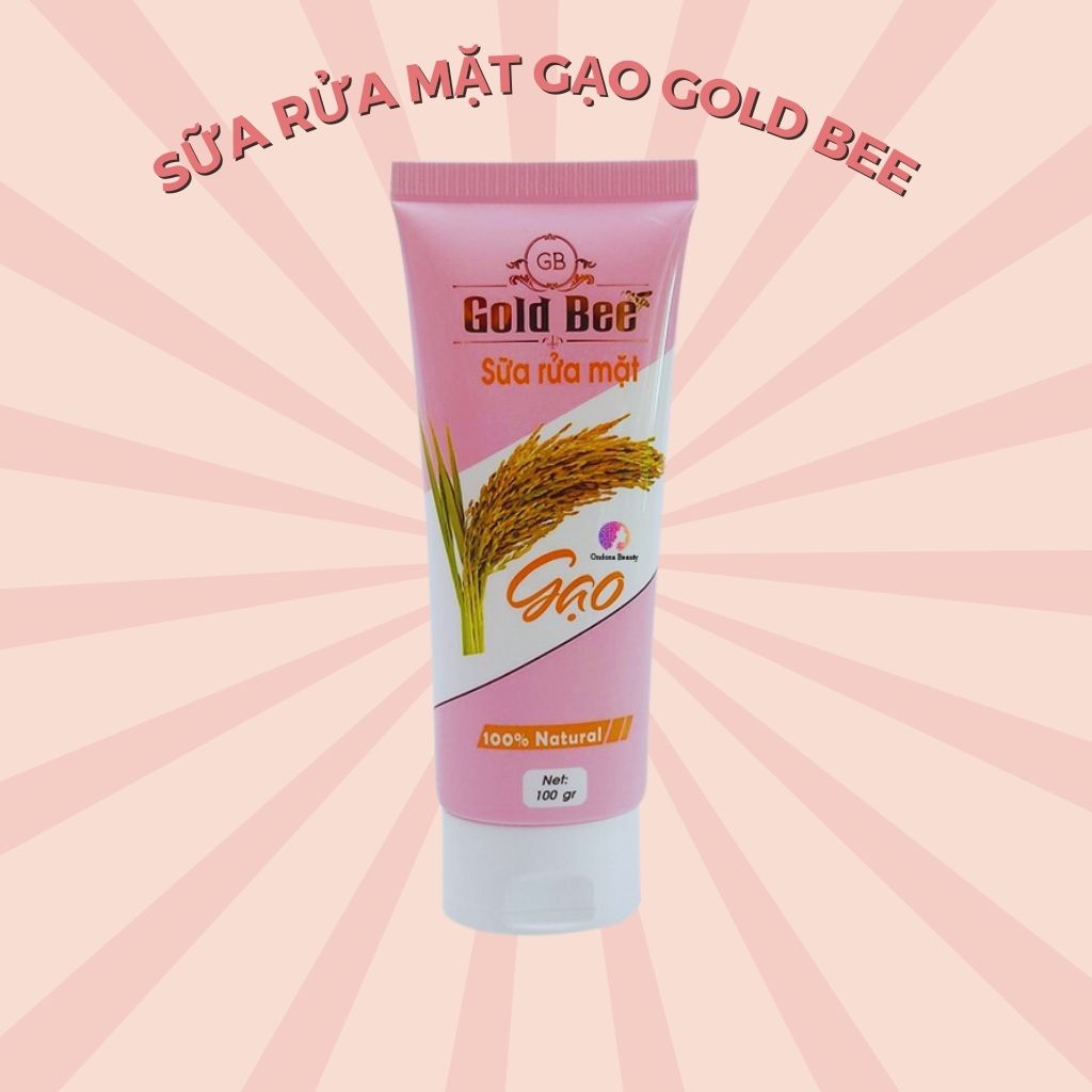 Sữa rửa mặt trắng da ngừa mụn gạo gold bee