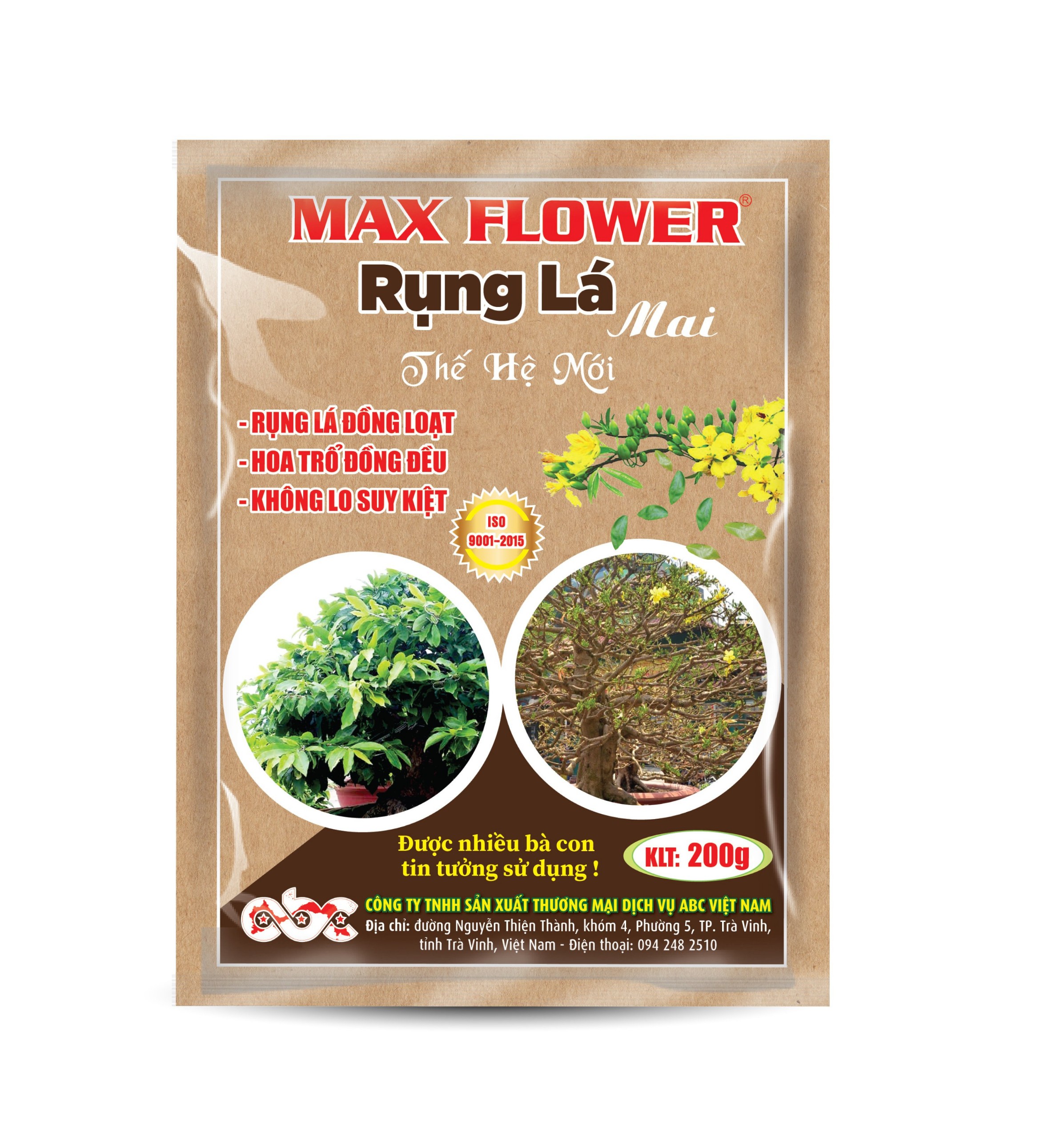 Chế phẩm rụng lá mai Max Flower 200gr