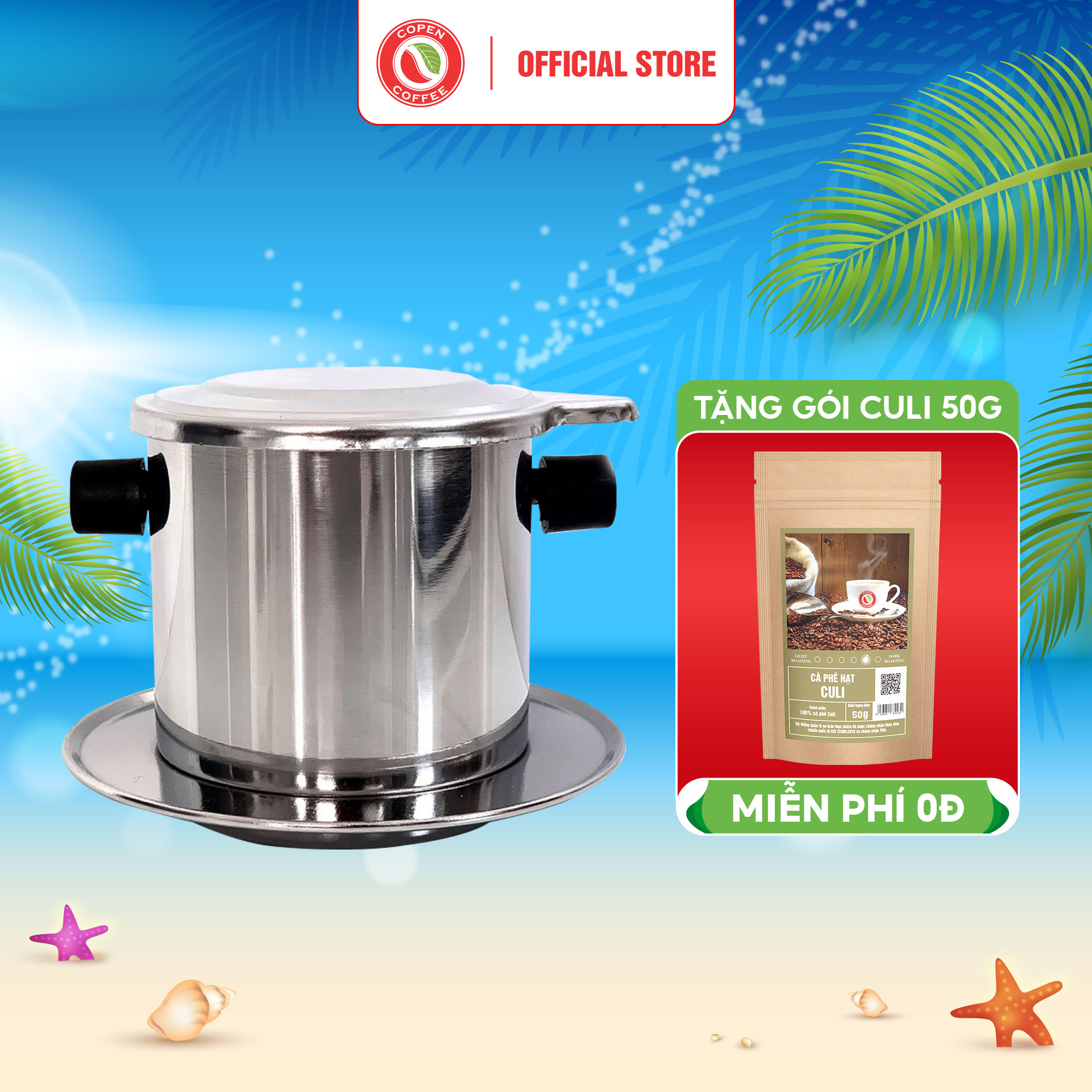 Phin Pha Cà Phê Inox Copen - Copen Coffee - Mua Kèm Deal 0đ
