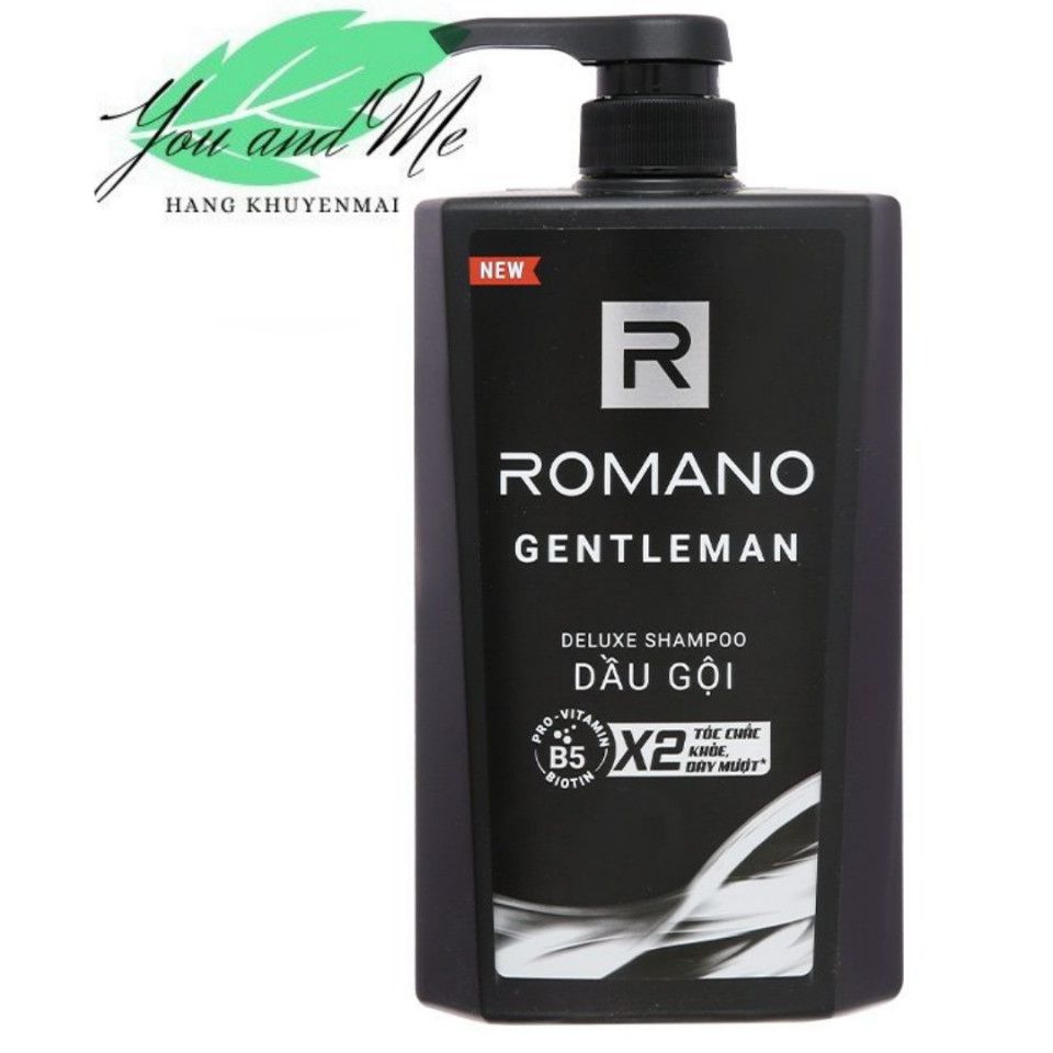 Dầu gội cho nam Romano Gentleman cho tóc chắc khỏe chai 650g