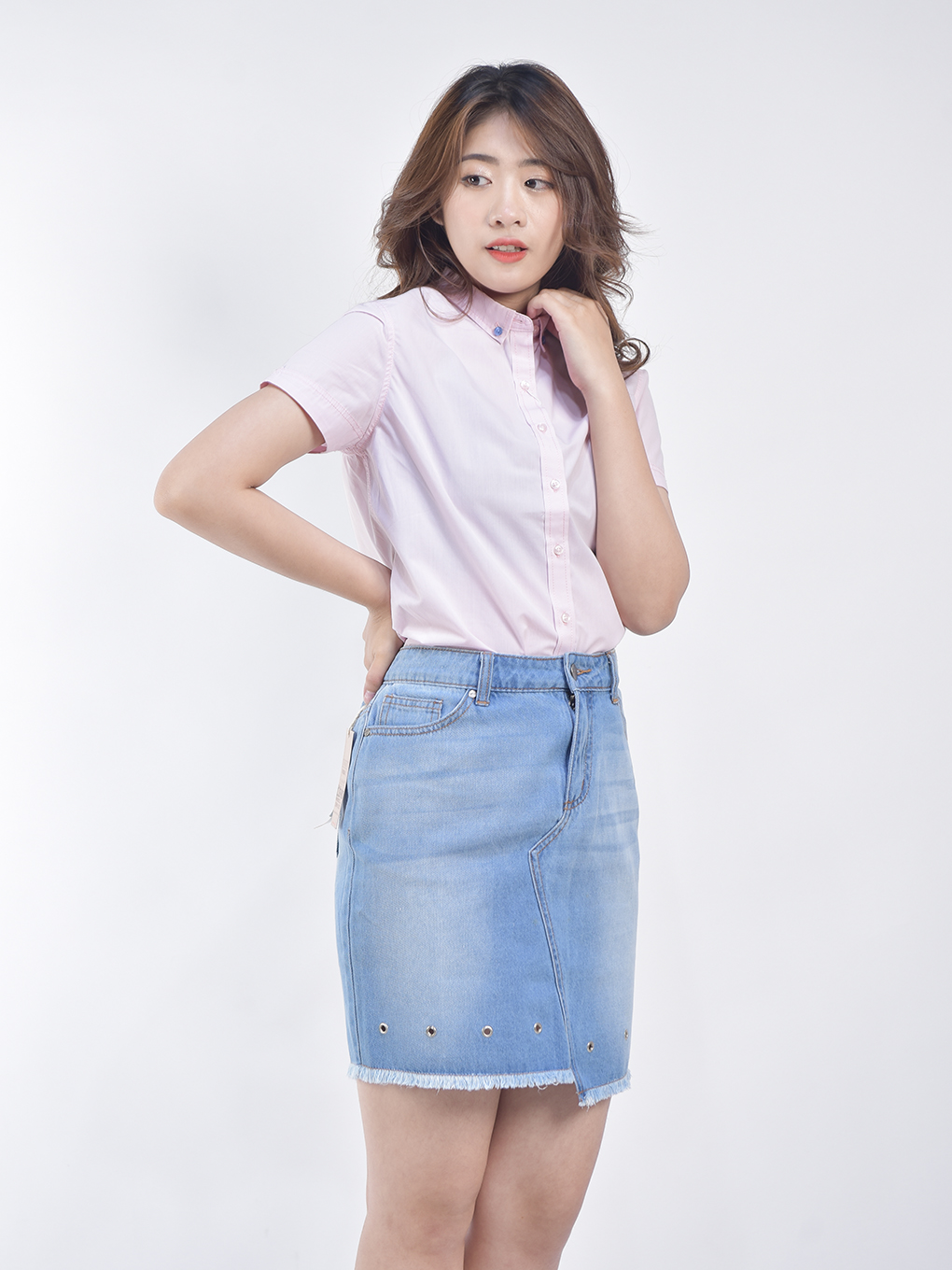 Chân váy Jeans nữ Ojeans - 5VSJ40433FW