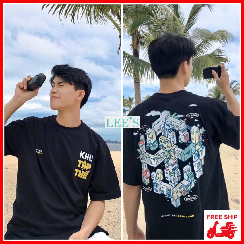[ÁO THUN HOT TREND] ÁO THUN UNISEX TAY LỠ phom rộng cho nam nữ - KHU TẬP THỂ- Free size 40-70kg - LEE'S HOME