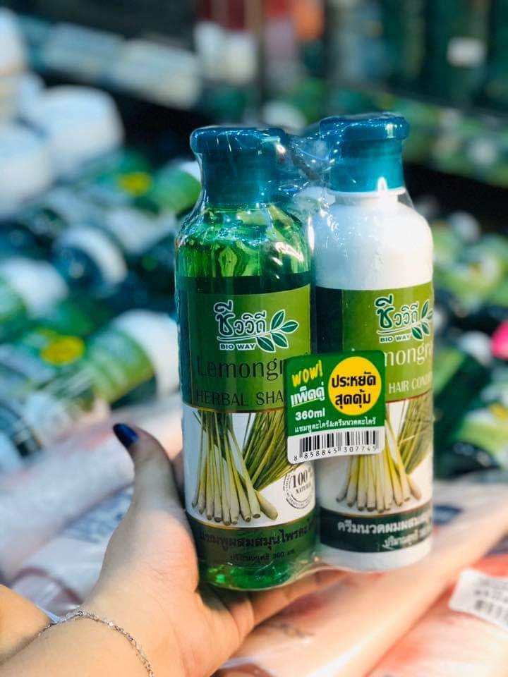 Bộ GỘI & XẢ Tinh Chất SẢ BIOWAY LEMONGRASS Thái Lan (Mẫu mới 2020)