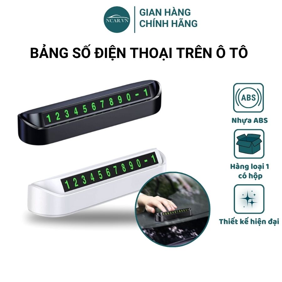 Bảng ghi số điện thoại phản quang ô tô