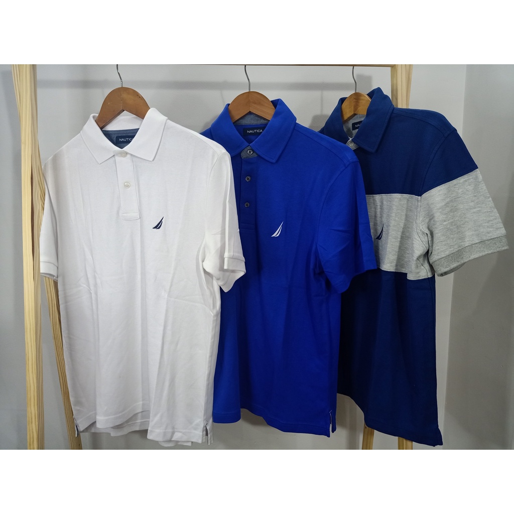 Áo thun polo nam hiệu Nautica, áo polo vải thun cotton mịn, vải cá sấu - Mã 015 Size S