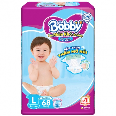 TÃ DÁN SIÊU THẤM SIÊU MỎNG BOBBY SIZE M76/L68/XL62 MIẾNG