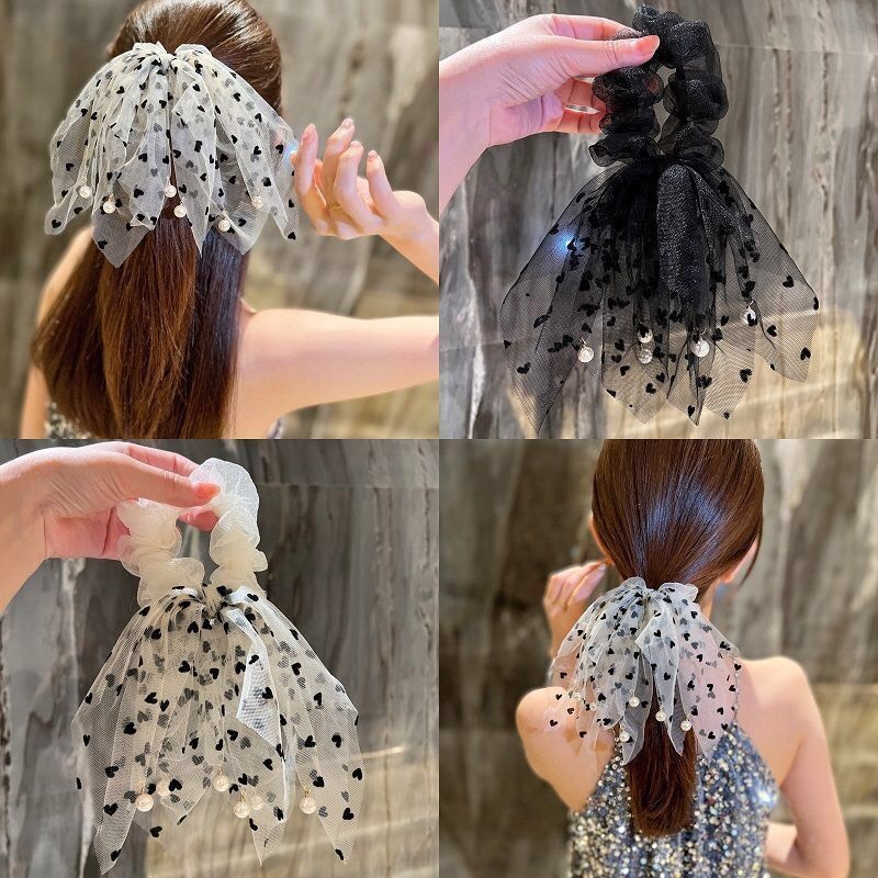 Dây cột tóc buộc tóc scrunchies dễ thương thiết kế voan ren độc đáo hottrend hala0022