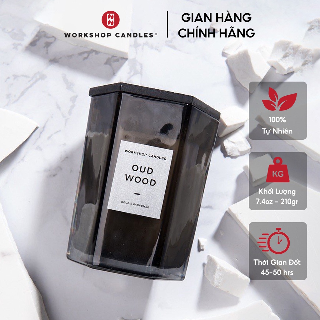 Workshop Candles - Nến thơm hương nước hoa cao cấp Oud wood - Parfum Edition