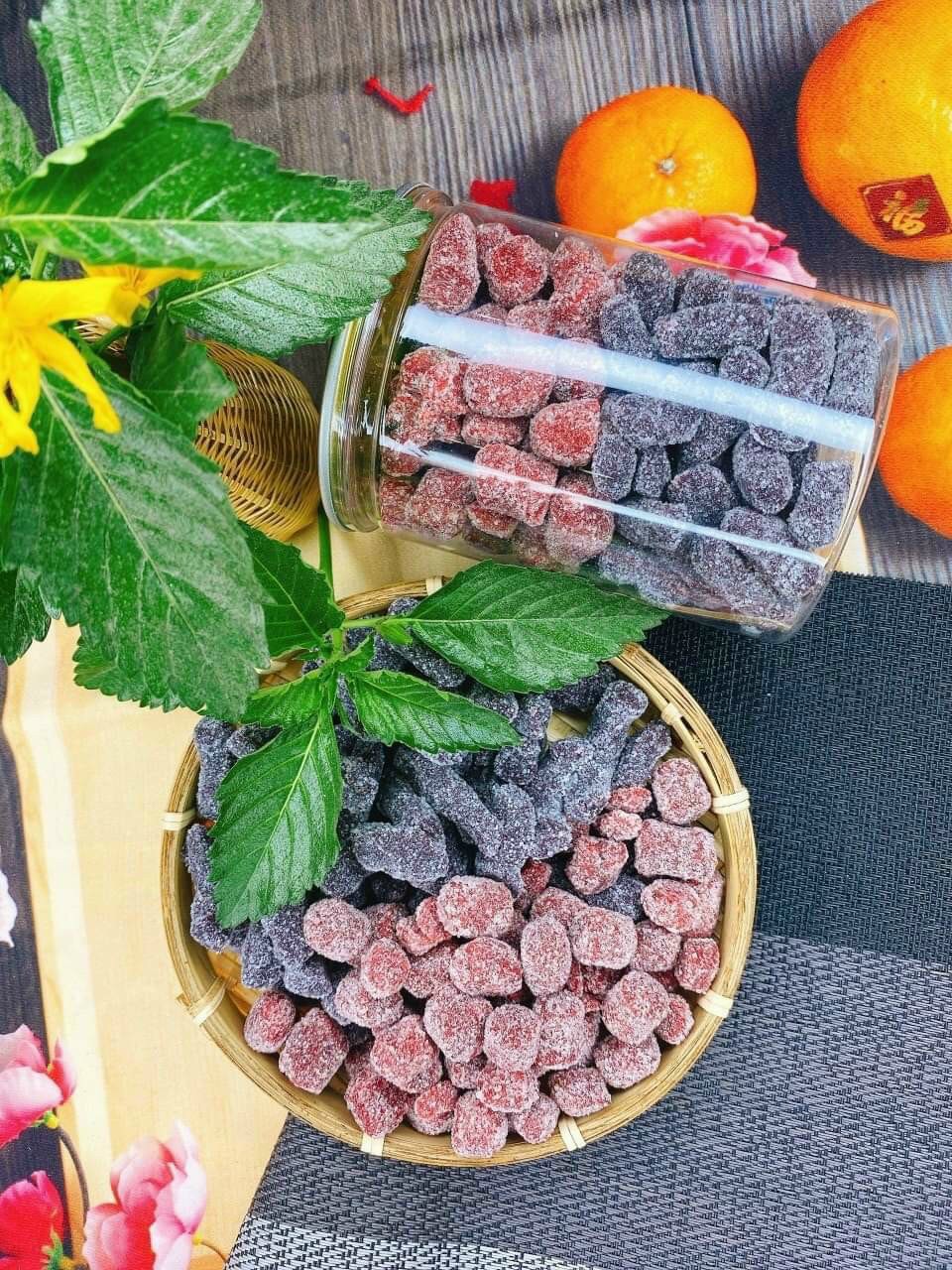 500g kẹo dâu tây mix dâu tằm