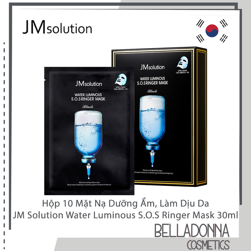 [HCM] Hộp 10 Mặt Nạ Dưỡng Ẩm, Làm Dịu Da JM Solution Water Luminous S.O.S Ringer Mask 30ml x 10 Miếng