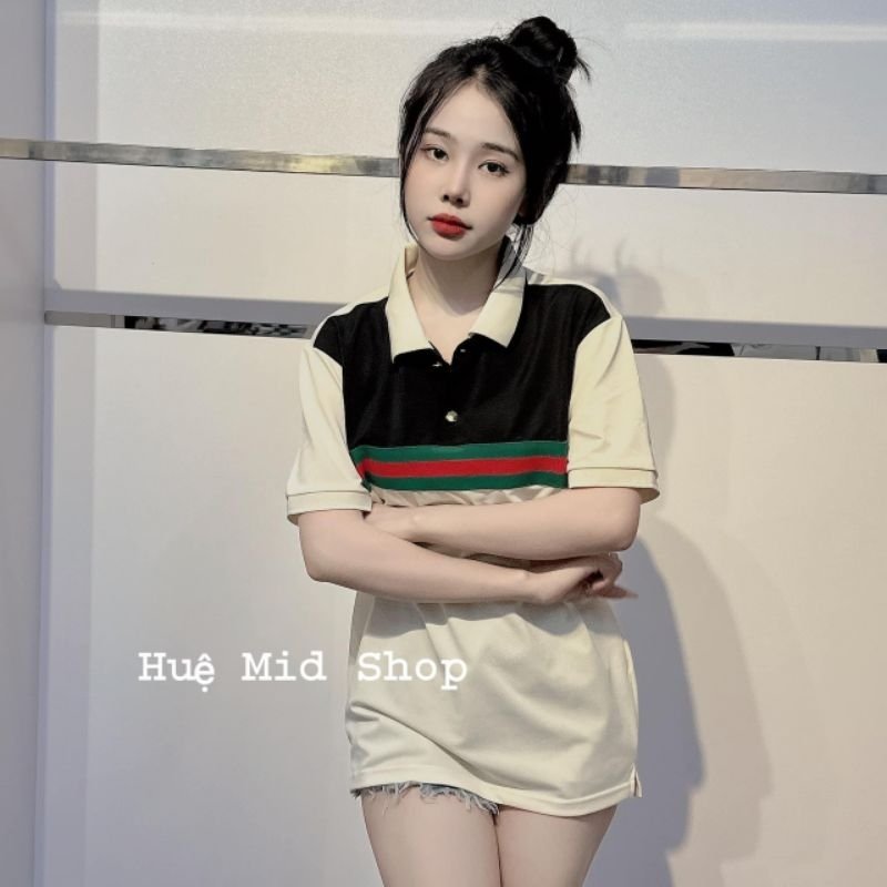 Áo polo nam nữ g.c phối cổ - áo polo kẻ ngang siêu đẹp hn32dl5 ht668