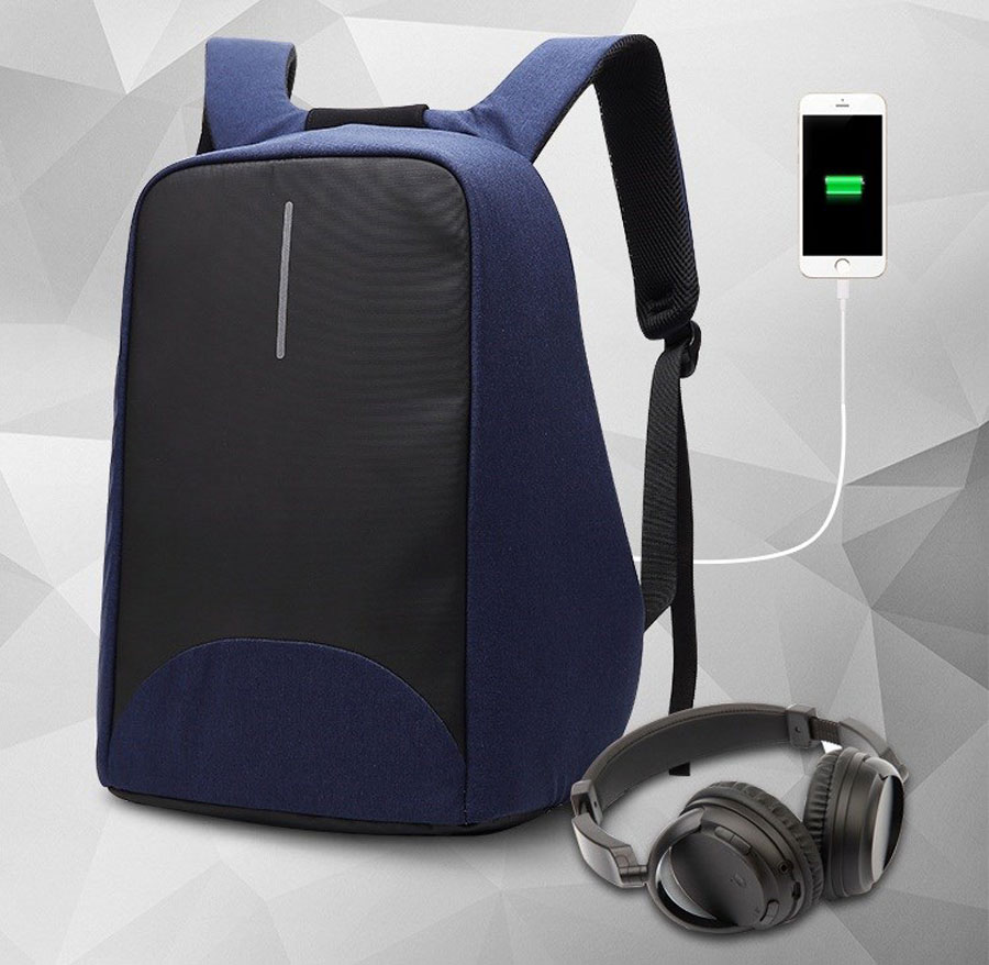 Balo laptop chống trộm coolbell 8001 15.6' (Xanh than)