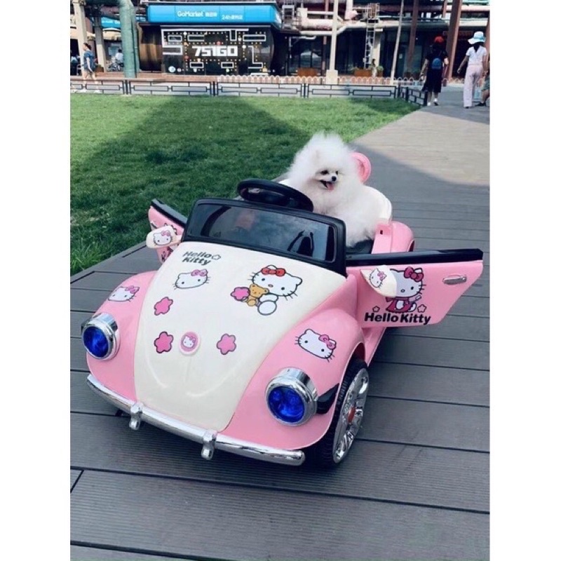 Xe ô tô điện cho bé Hello Kitty - Xe điện trẻ em điều khiển