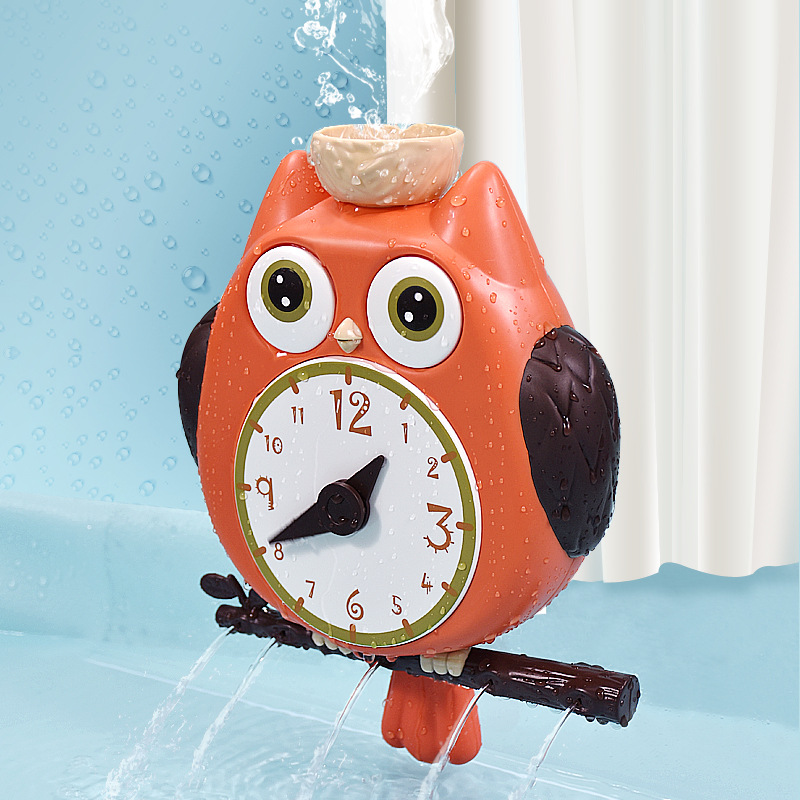 Đồ chơi nhà tắm đồng hồ cú xoay nước vui nhộn cho bé học xem giờ
