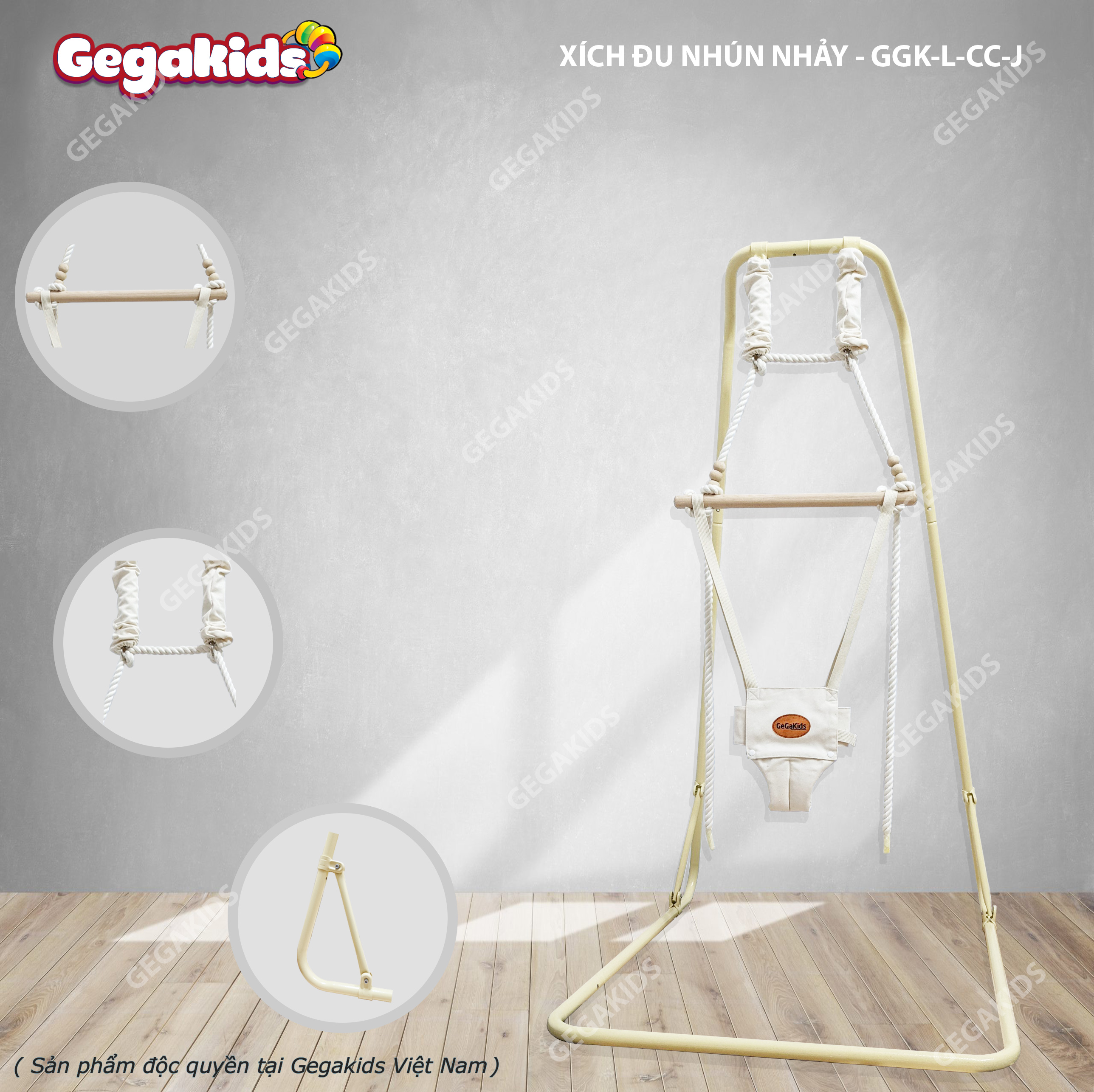Xích đu nhún nhảy cho Bé GEGAKIDS - Mẫu cao cấp mã GGK-L-CC-J