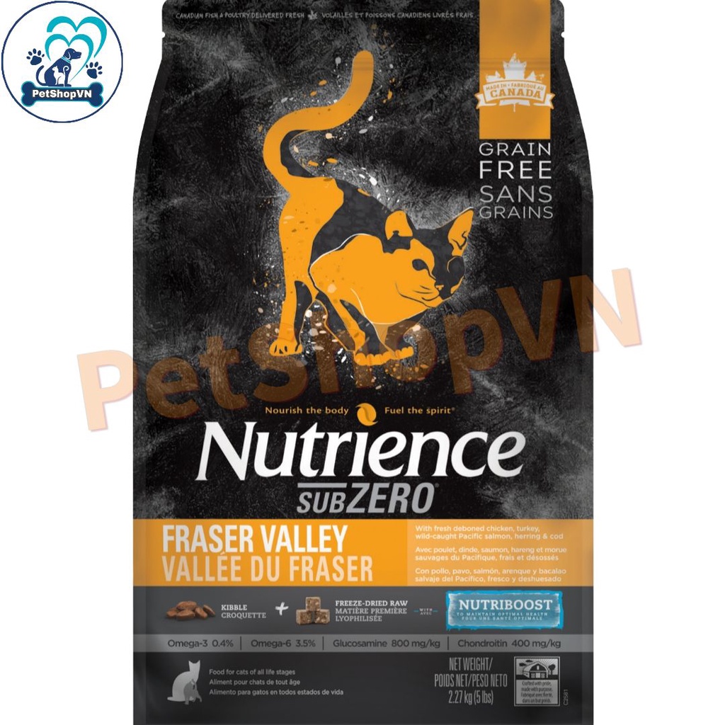 Thức ăn cho mèo hạt nutrience subzero bao 2.27kg vị gà tây & cá hồi