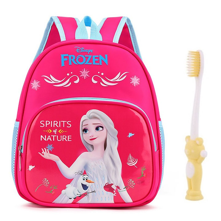 Cặp balo mầm non mẫu giáo in hình 3D công chúa Elsa , siêu nhân cho bé trai , bé gái đi học , đi chơi , du lịch size 30cm