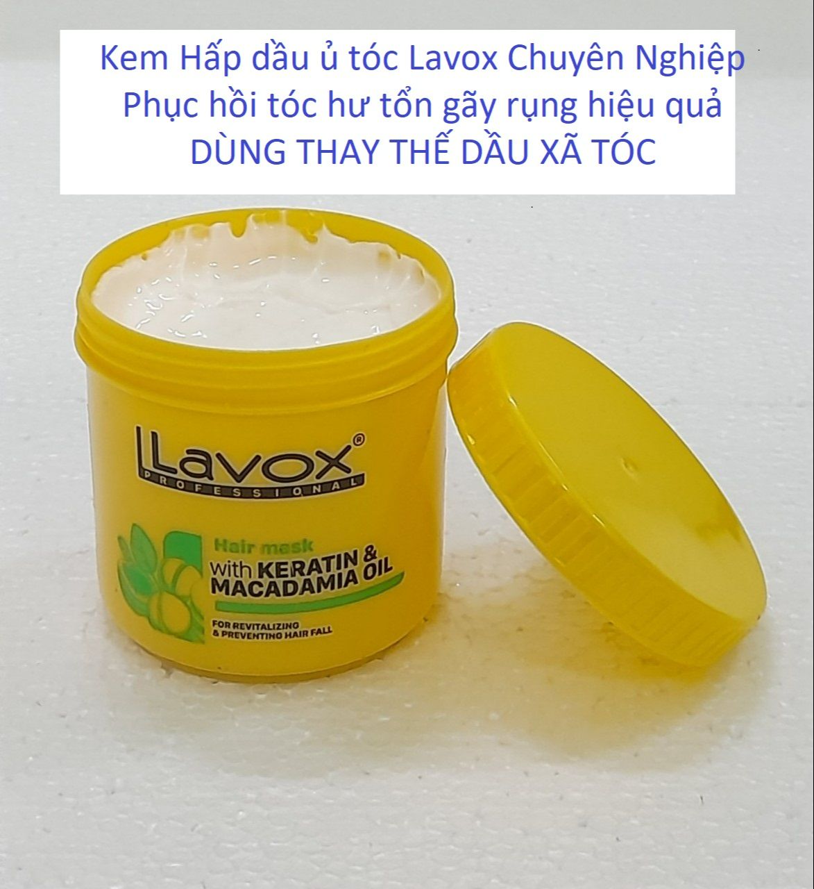 Hấp dầu Lavox ủ tóc ngừa rụng tóc giữ màu nhuộm tinh chất Nano Collagen Lavox 500ml