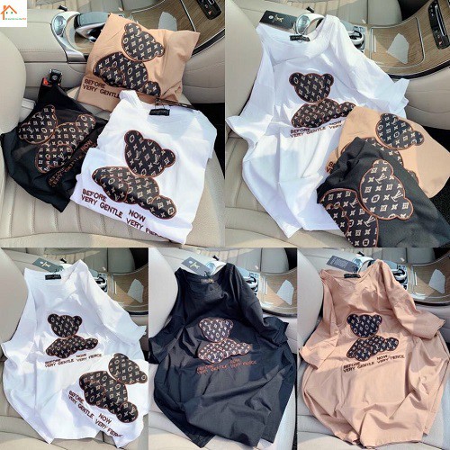Mã áo thun GẤU moschino In nổi, dáng giấu quần hàng Quảng Châu