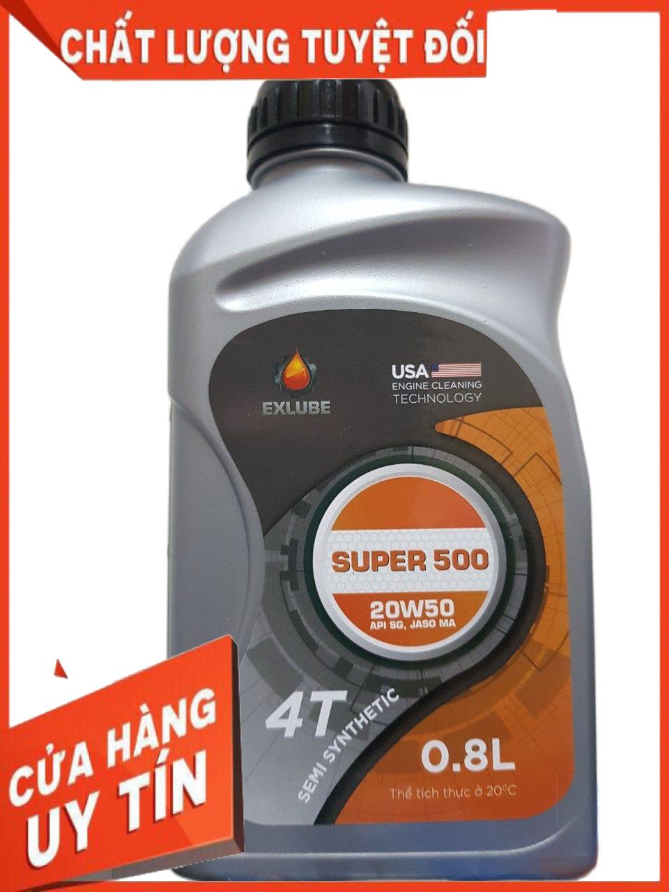 [Giá hủy diệt] Nhớt xe máy EX HI PERF 4T 500 20W50 khách tùy chọn phân loại chai 800ml hoặc 1L , Nhớt EX-TOTAL 4T 500 20W50 chai cho xe số-Ana 102