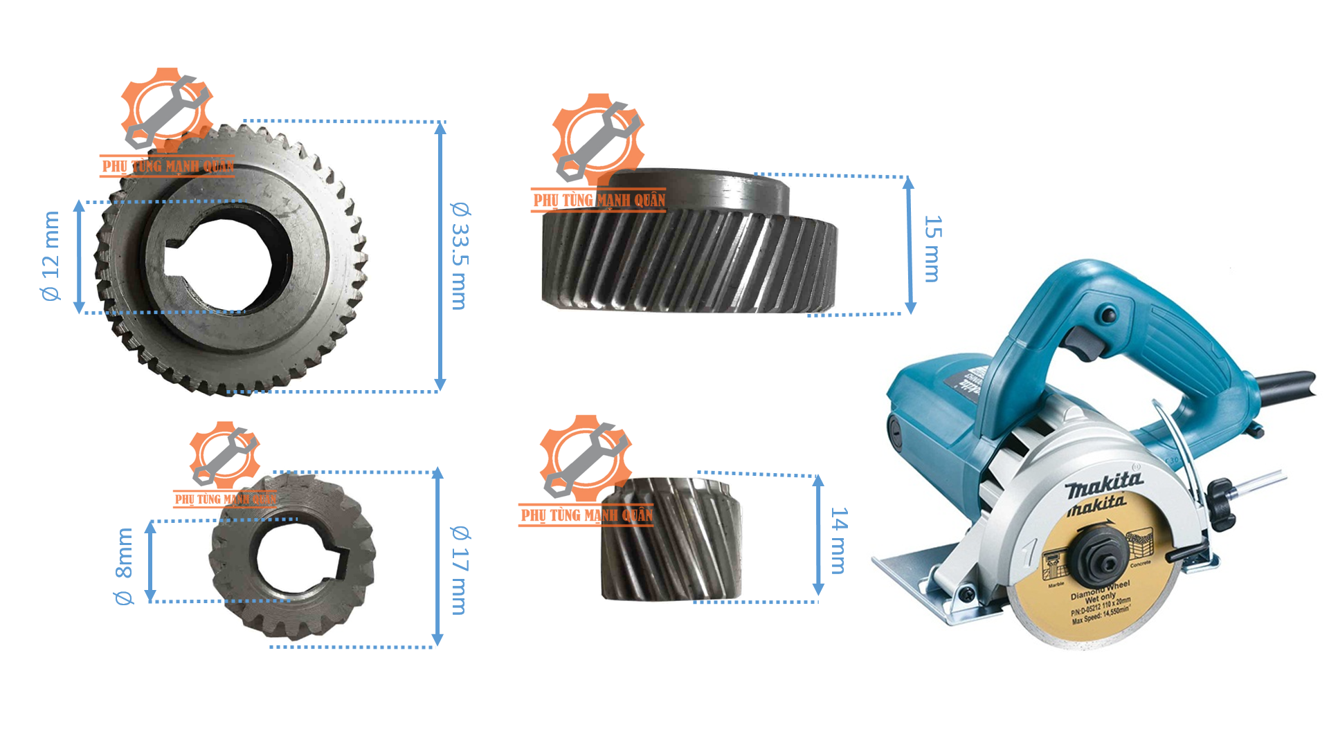 bánh răng/nhông cắt gạch MAKITAA 4100NH