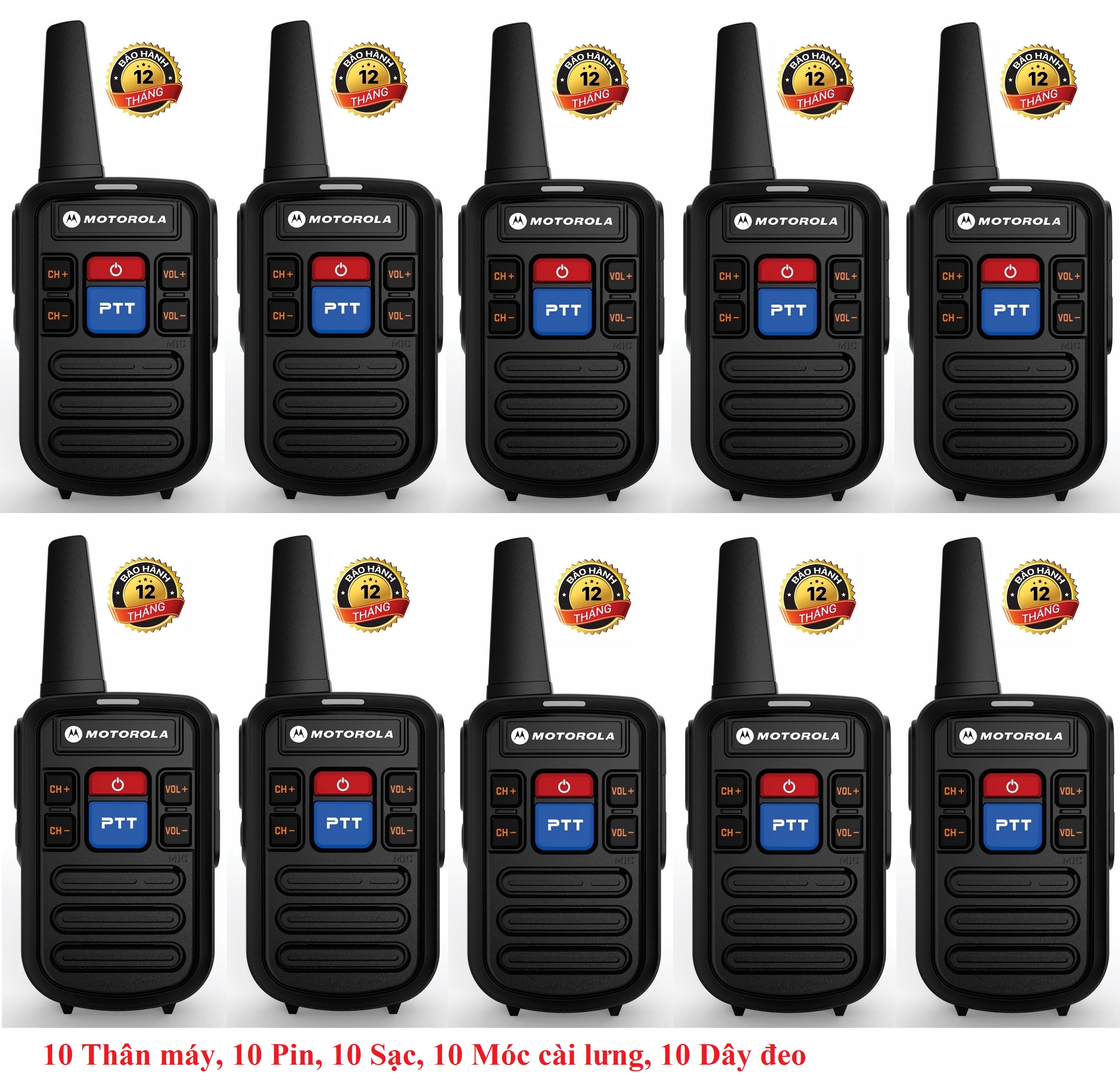 Bộ 10 bộ đàm mini chất lượng khủng motorola gp800