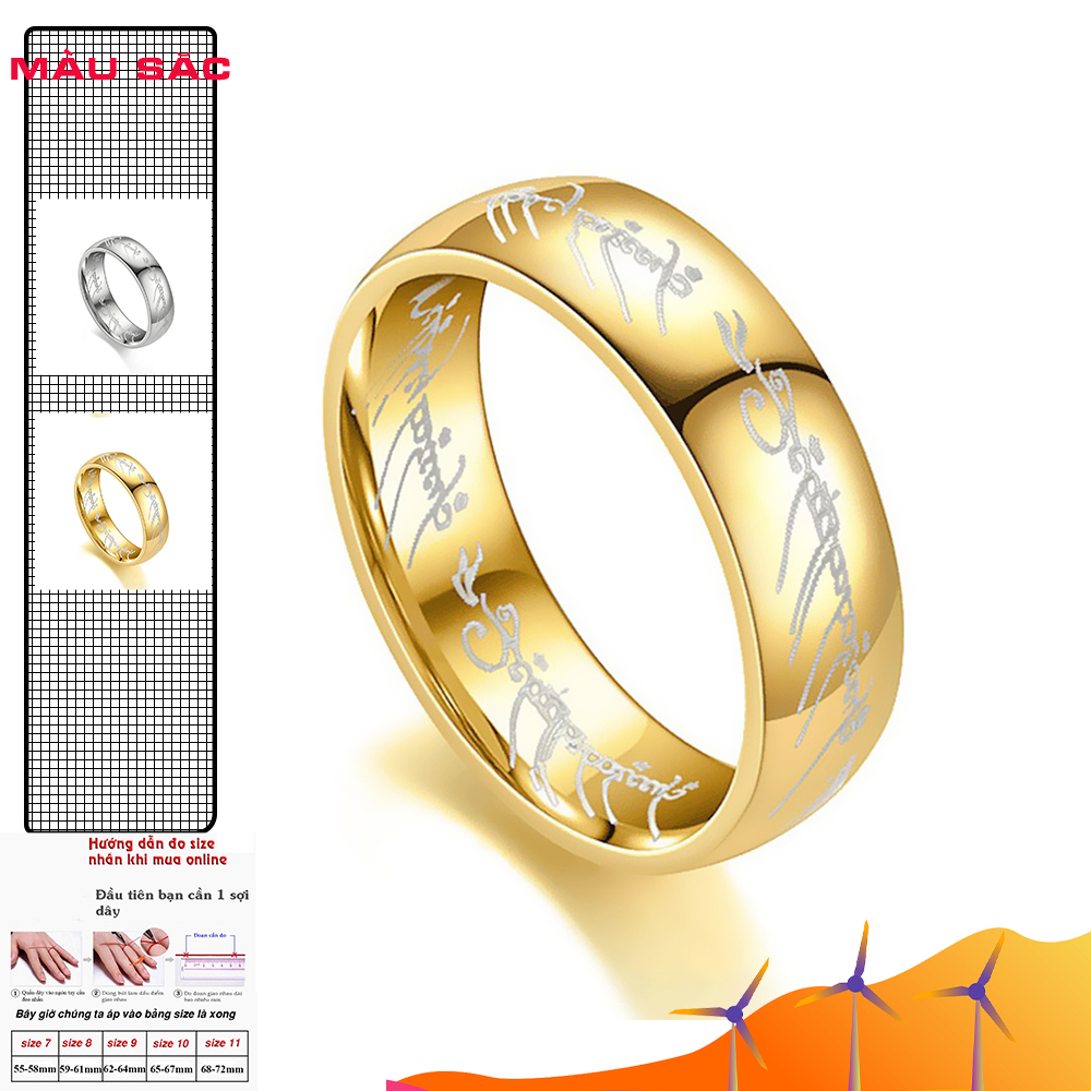 NHẪN NAM TITAN HOẠ TIẾT CHÚA TỂ NHỮNG CHIẾC NHẪN