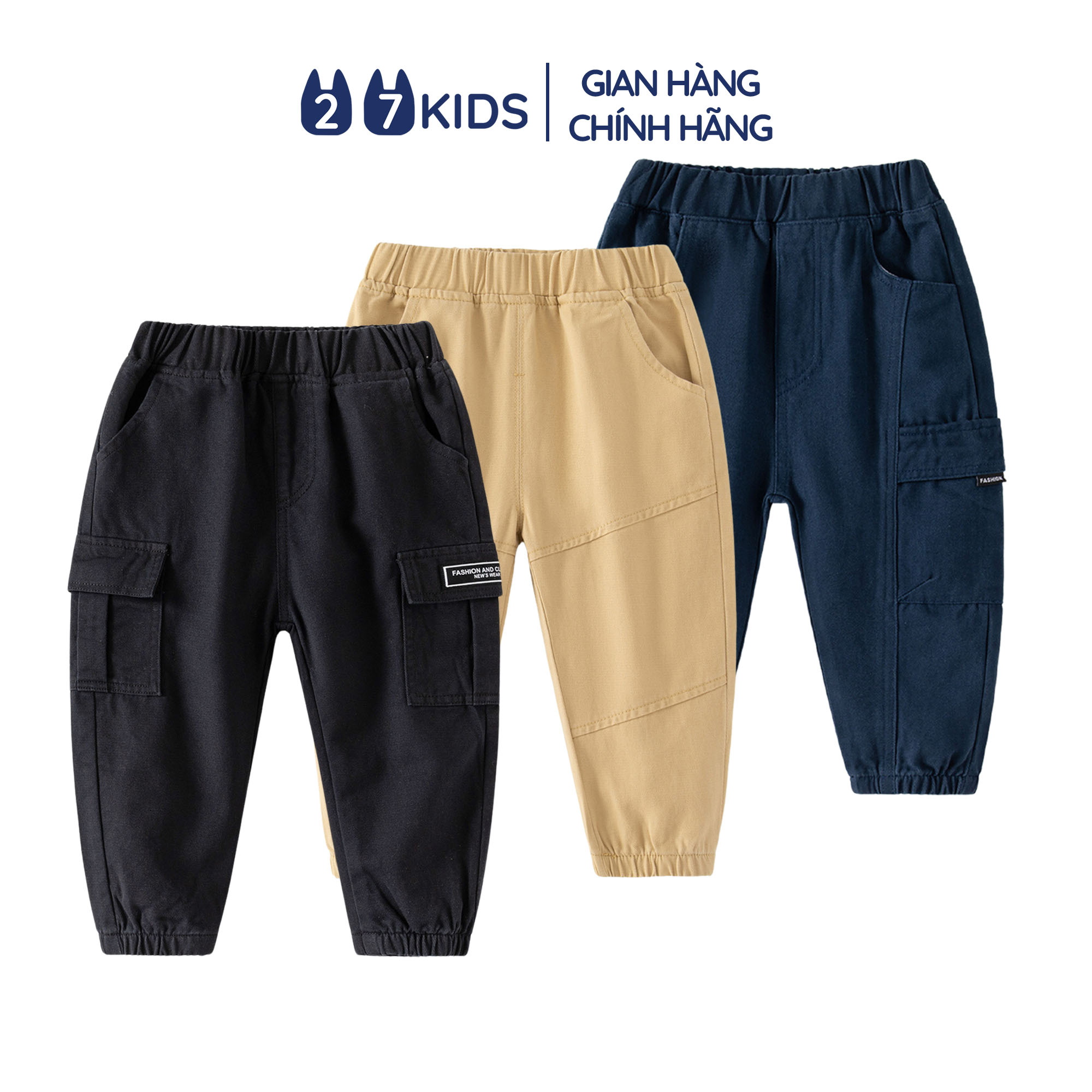 Quần dài Kaki bé trai 27Kids WELLKIDS Quần thu đông lịch sự nam cho trẻ từ 2-10 tuổi BLKK1