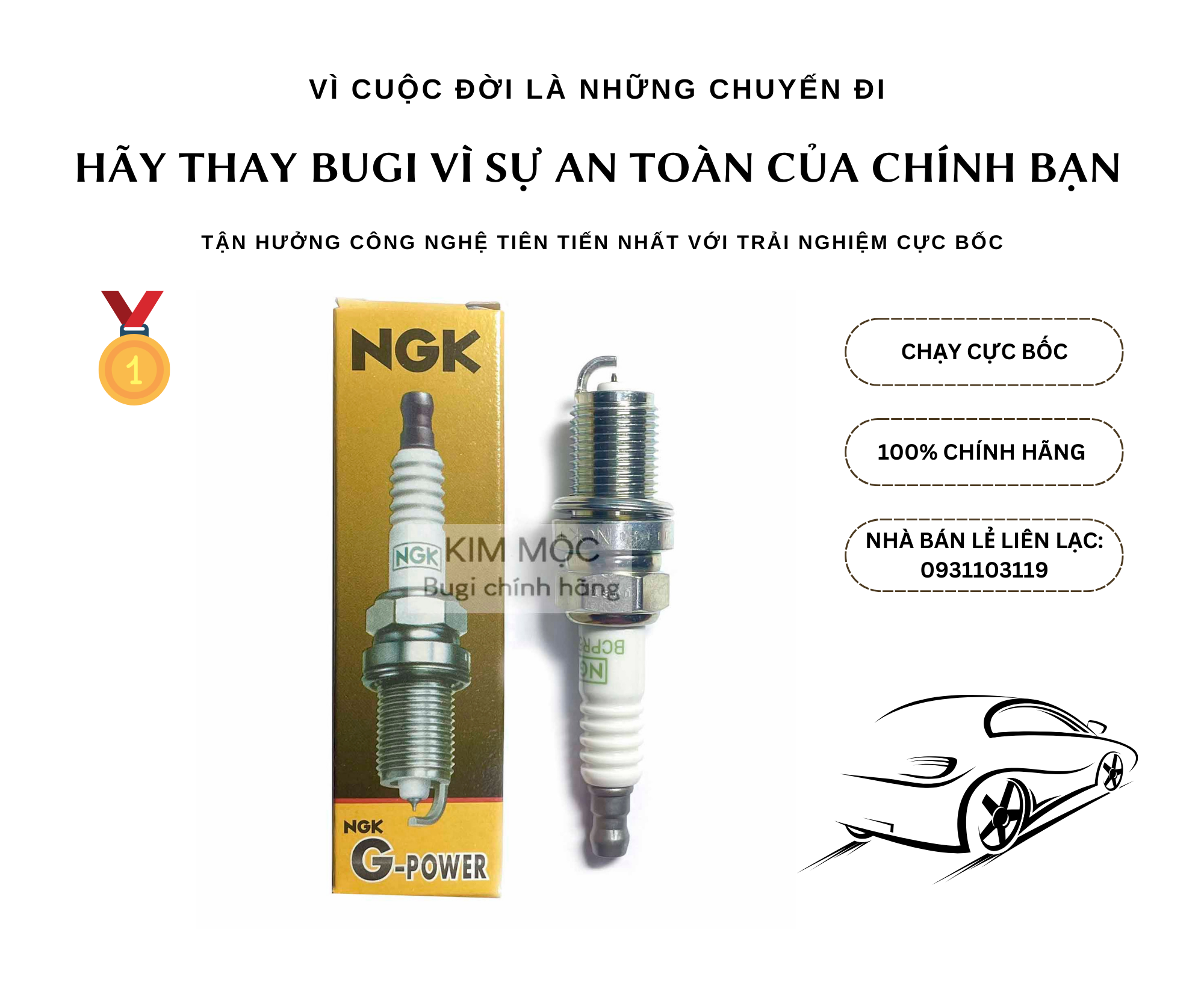 - bugi ngk dòng bạch kim cho xe hơi - không bán lẻ