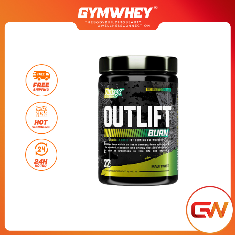 NUTREX OUTLIFT BURN 22Ser Cải Thiện Hiệu Suất Luyện tập Và Kiểm Soát Cân Nặng