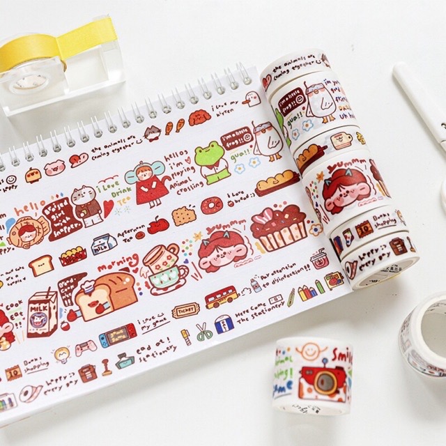 Set Hai Cuộn Washitape Dễ Thương