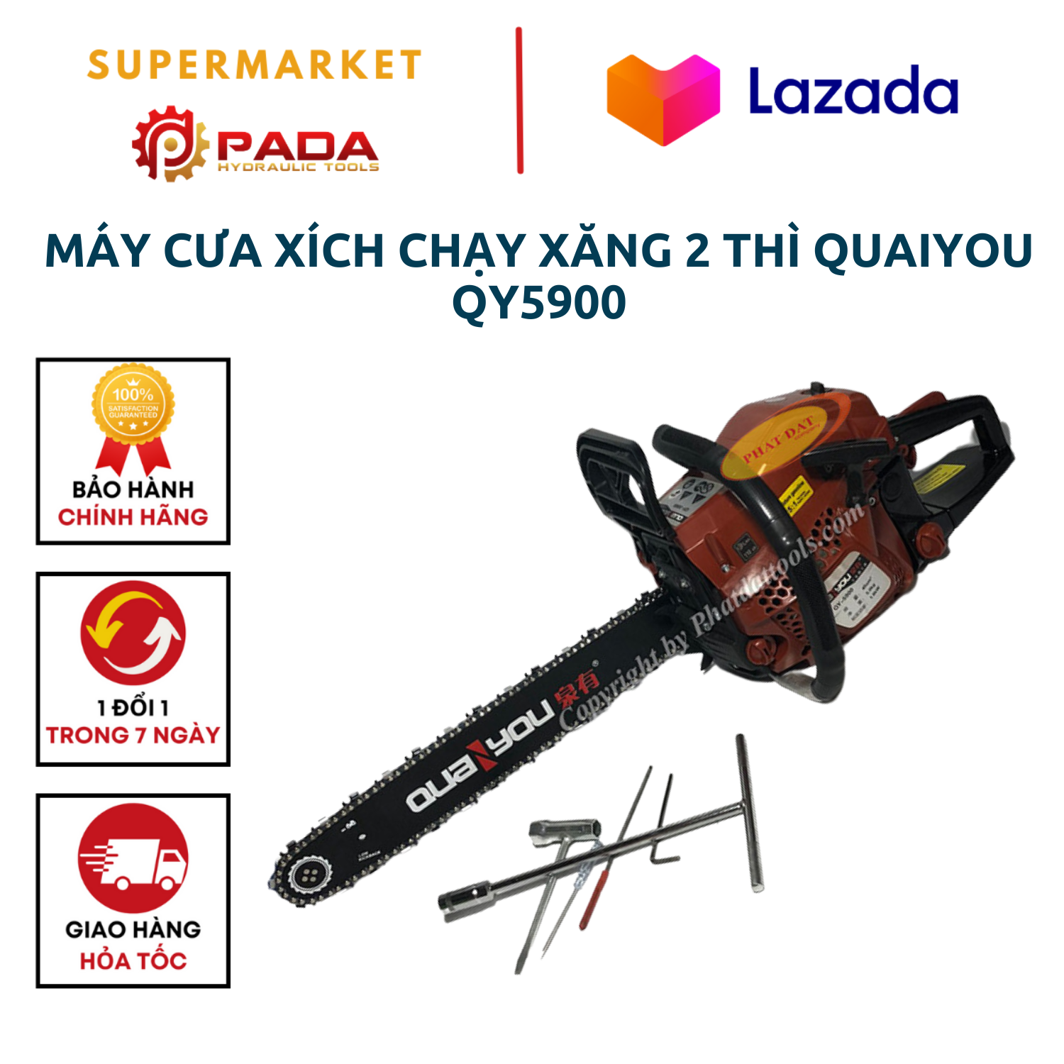 Máy cưa xích chạy xăng 2 thì quanyou qy5900