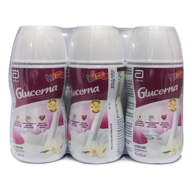 Sữa bột pha sẵn glucerna dạng chai x 6 chai x 220m
