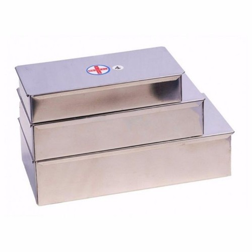 Hộp inox chữ nhật đựng dụng cụ y tế,spa to 22x10x5 cm