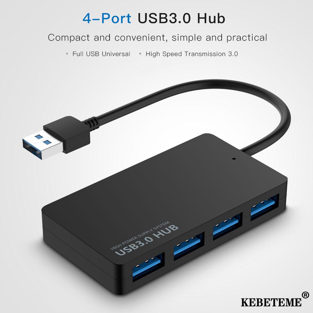 Hub USB 3.0 Tốc Độ Cao  Bộ Chuyển Đổi Chia 4 Cổng USB Cho PC, Máy Tính Xách Tay