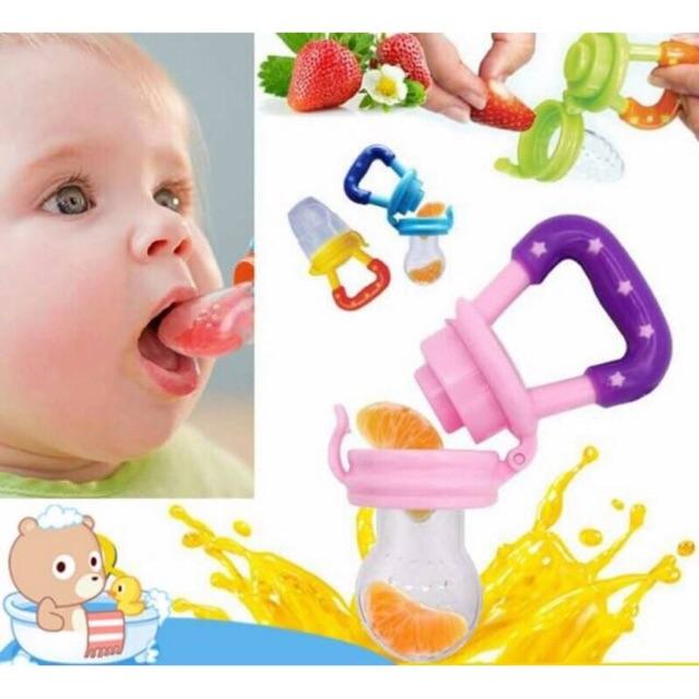 Combo 2 Cái TÚI NHAI TRÁI CÂY cho bé chống hóc có nắp ( giao màu ngẫu nhiên )
