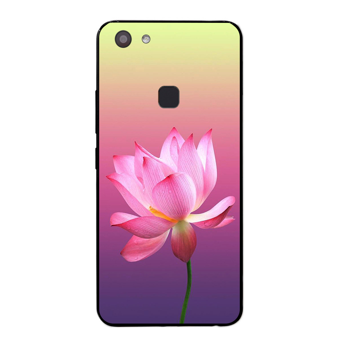 Ốp lưng dành cho điện thoại Vivo V7, V7 Plus in họa tiết FLWR0034 -Bông sen hồng