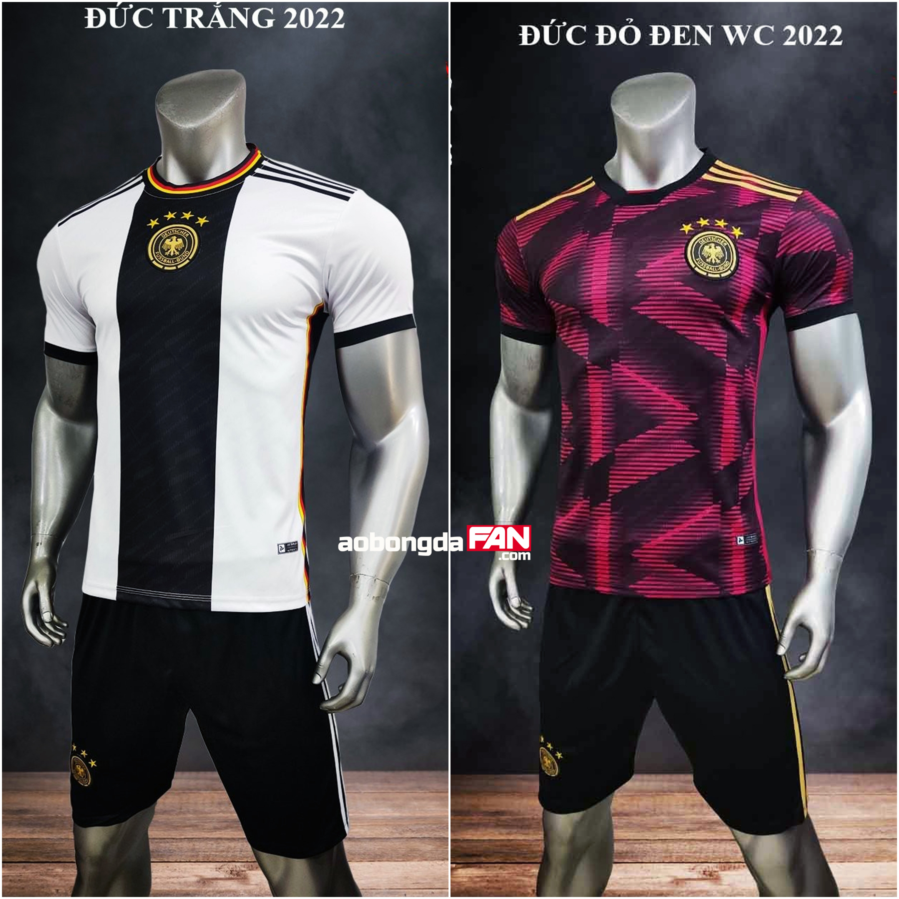 Áo Bóng Đá Đội Tuyển Đức 2024 Mới - Thun Co Dãn 4 Chiều
