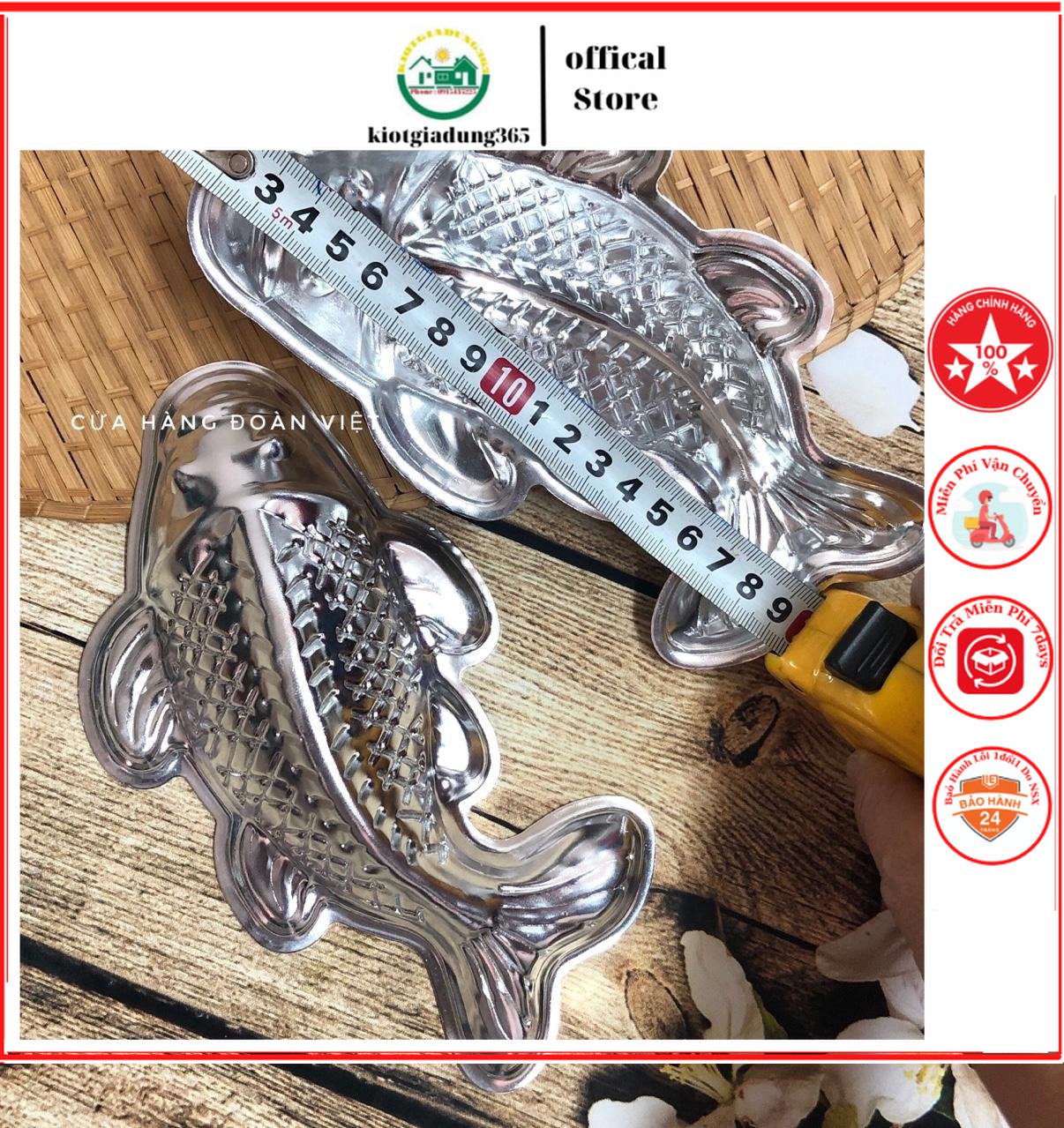Khuôn xôi hình cá chép,khuôn xôi, rau câu, bánh tổ... hình cá chép nhỏ 10 x 20 cm