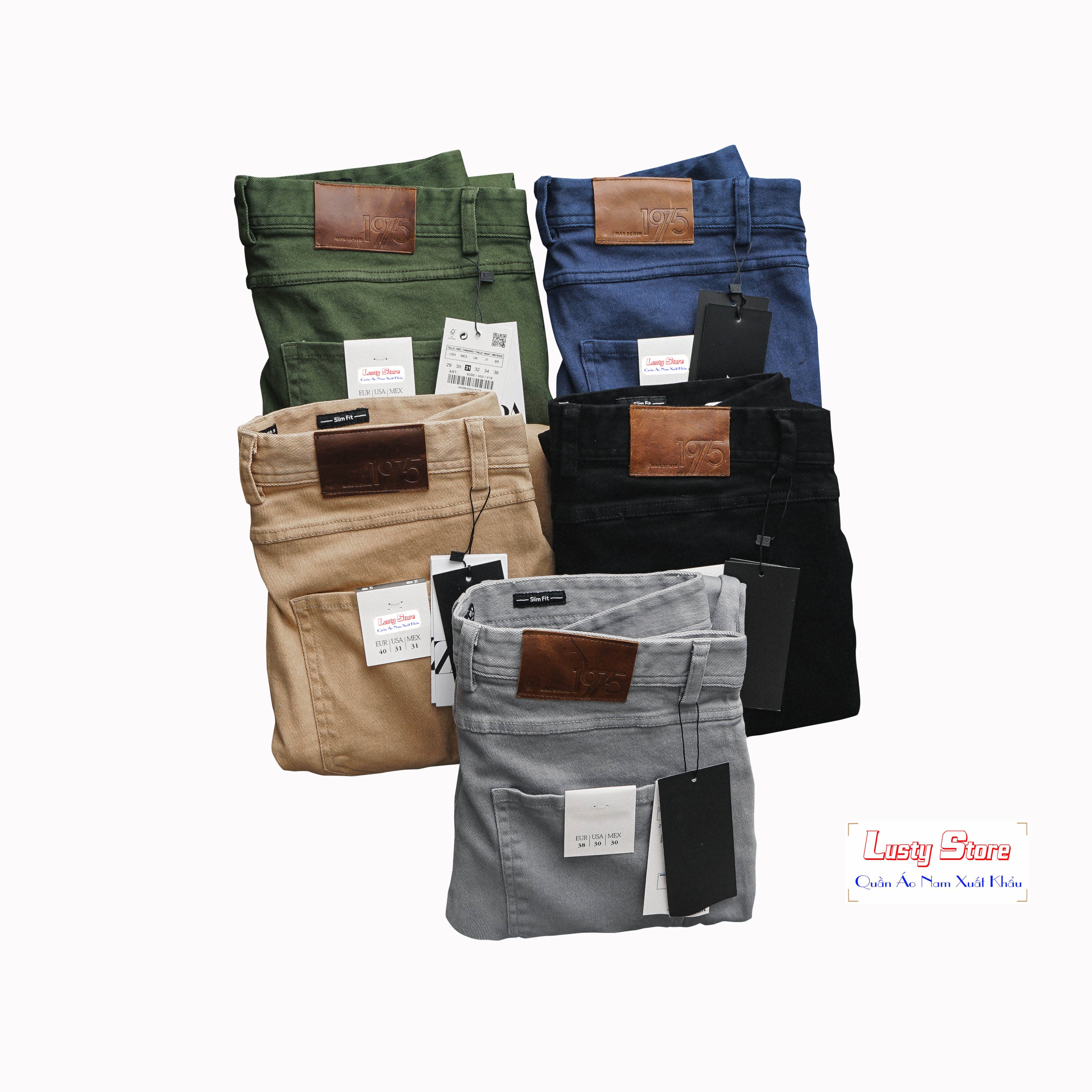Quần kaki giả jean nam hàng VNXK dáng slimfit