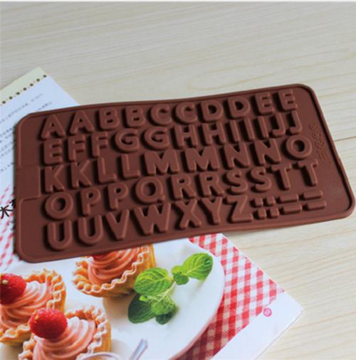 Khuôn silicon đổ socola, rau câu làm bánh mẫu chữ