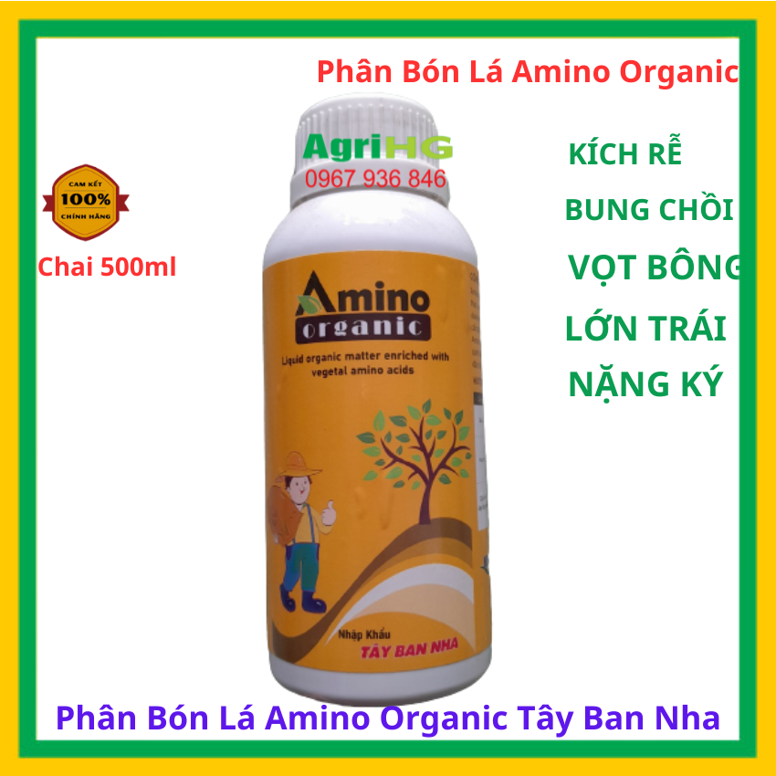 Phân bón lá amino organic tây ban nha chai 500ml ( vật tư nông nghiệp agrihg
