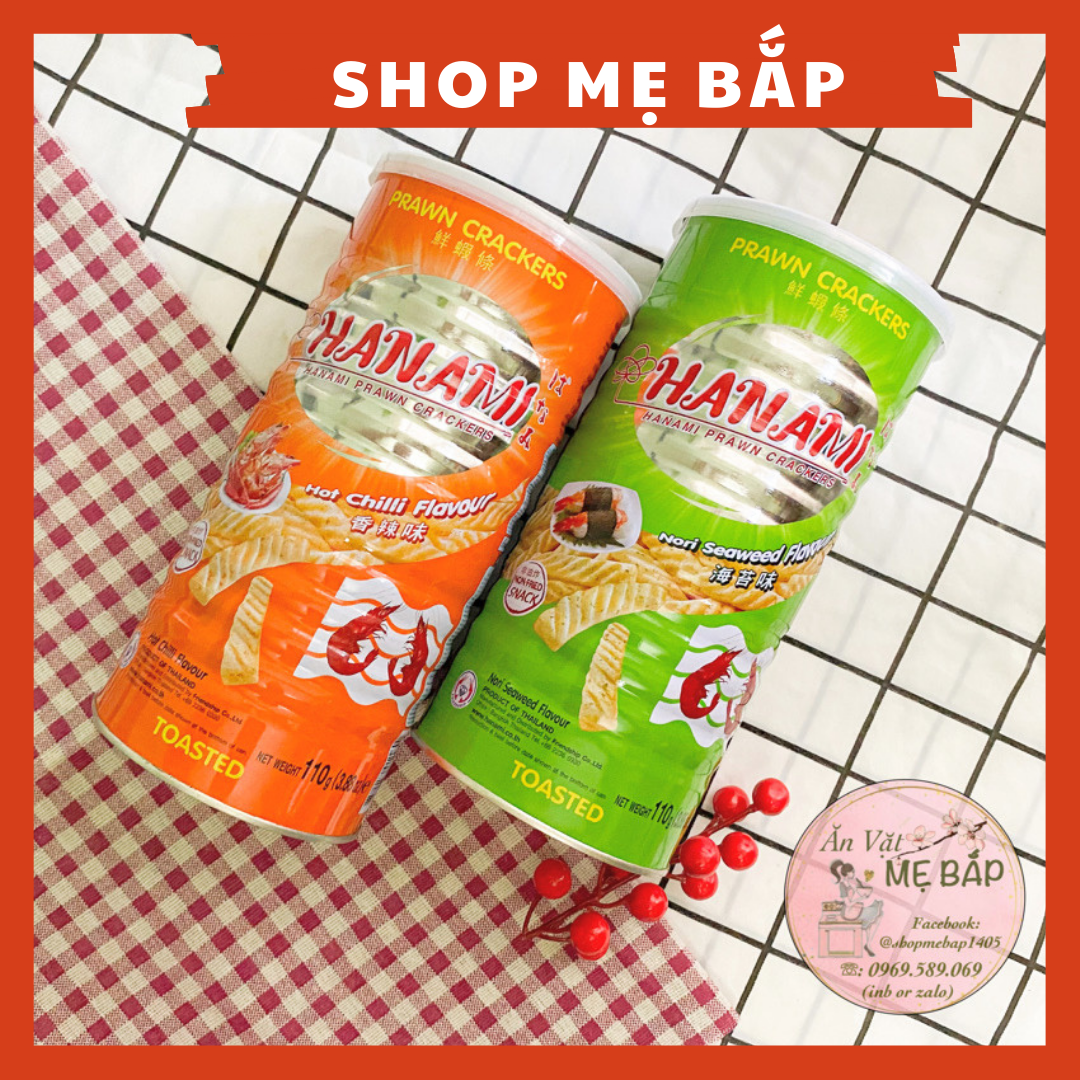 Bánh Snack Bim Bim Tôm Hanami Thái Lan 110g - Shop Mẹ Bắp [Date 12/2023]
