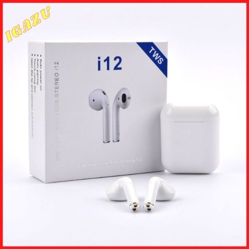 Tai nghe bluetooth i12 tws 5.0 tai nghe i12 không dây âm thanh chuẩn hifi chạm cảm ứng có mic dùng cho os và android