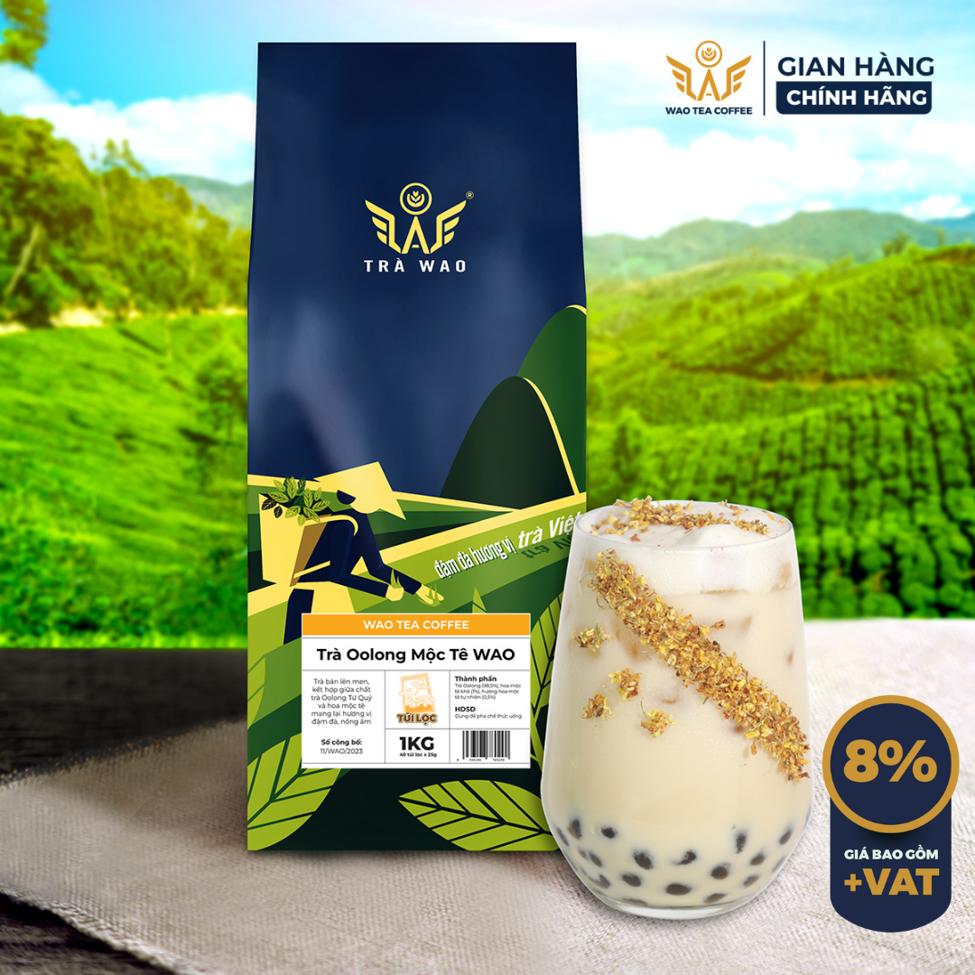 Trà Oolong Mộc Tê WAO 40 túi lọc x 25gr pha trà sữa mang âm hưởng tinh tế