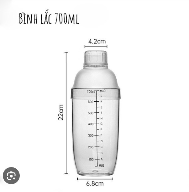Bình nhựa lắc pha chế Cocktail