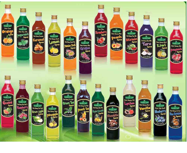 (100G) Siro Golden Farm đủ vị chai chiết 100g dùng để thử vị ,làm món mới