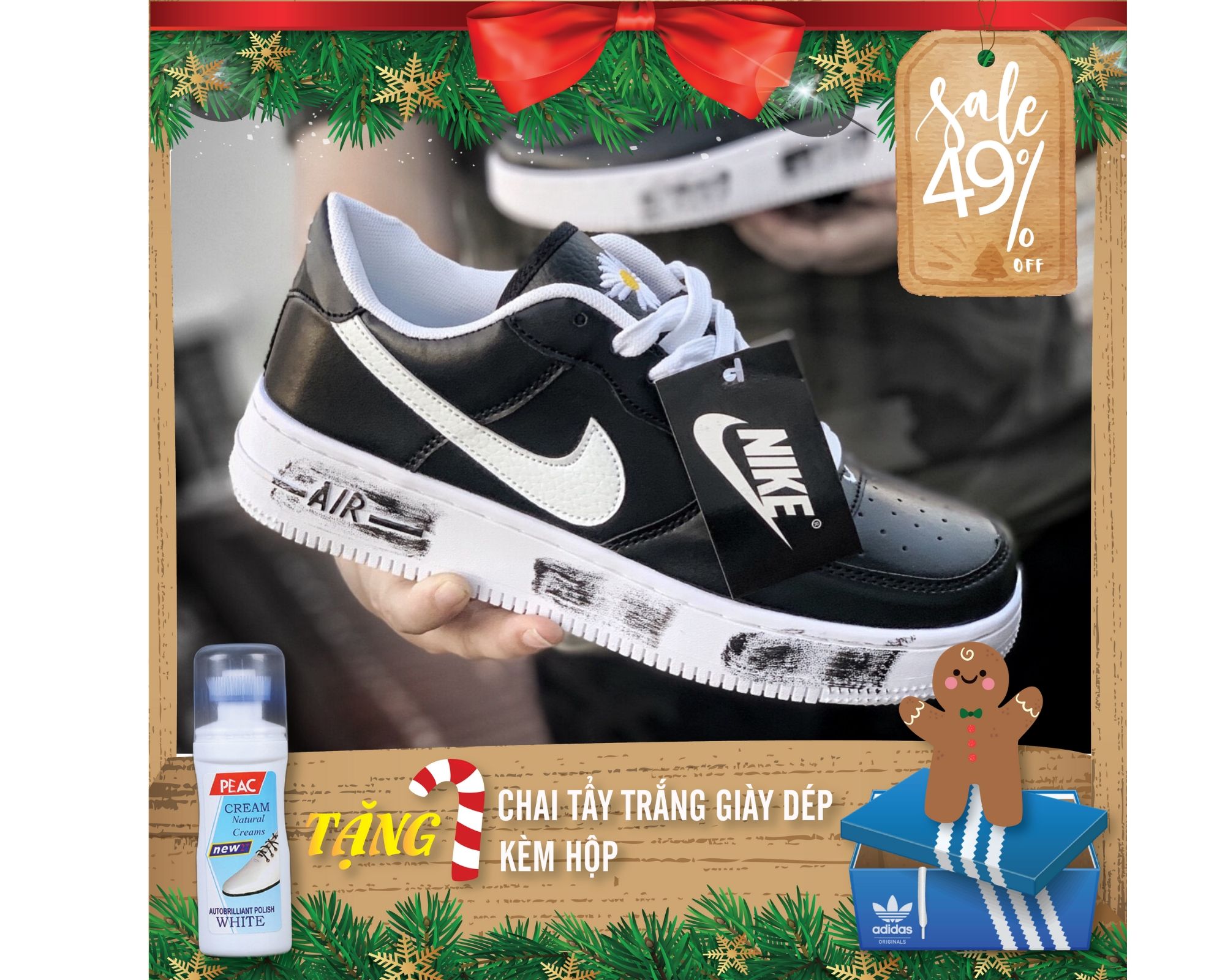 Giày Sneaker thể thao nam nữ Para Noise G-Dragon hình hoa cúc siêu hot chất liệu bền đẹp