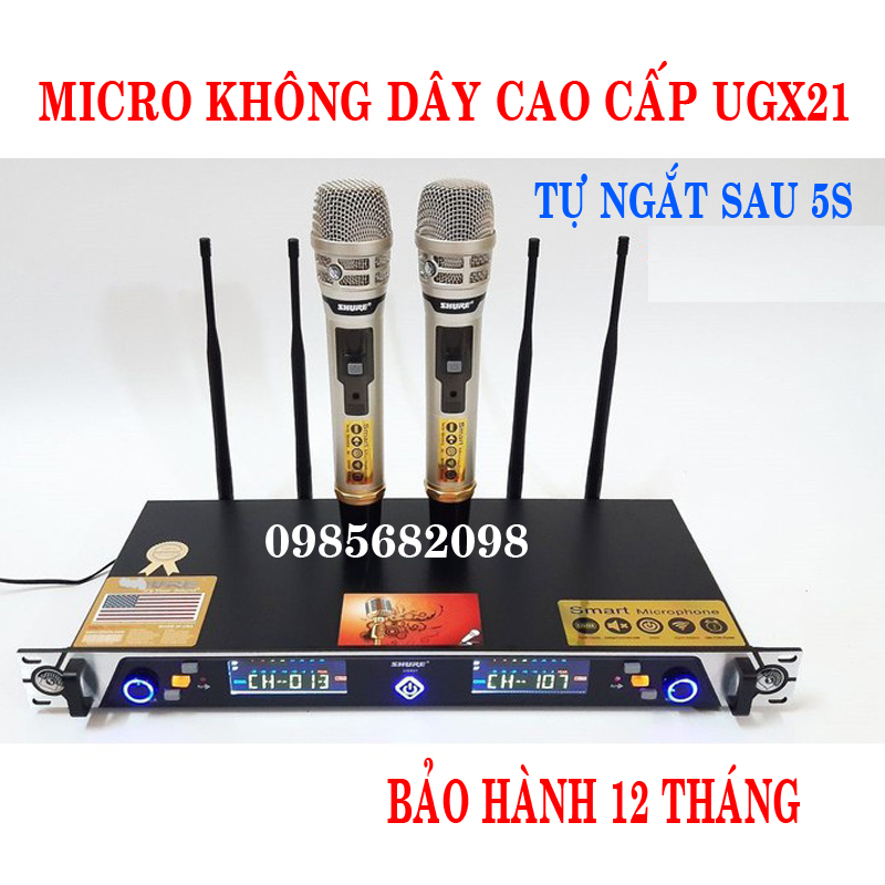 Micro không dây cao cấp Shure UGX21-4 râu-TỰ NGẮT